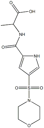 2-({[4-(morpholin-4-ylsulfonyl)-1H-pyrrol-2-yl]carbonyl}amino)propanoic acid Struktur