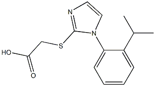 2-({1-[2-(propan-2-yl)phenyl]-1H-imidazol-2-yl}sulfanyl)acetic acid Struktur