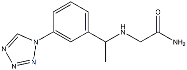 2-({1-[3-(1H-tetrazol-1-yl)phenyl]ethyl}amino)acetamide Struktur