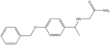 2-({1-[4-(benzyloxy)phenyl]ethyl}amino)acetamide Struktur