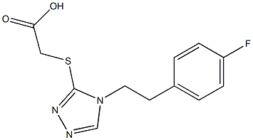 2-({4-[2-(4-fluorophenyl)ethyl]-4H-1,2,4-triazol-3-yl}sulfanyl)acetic acid Struktur