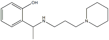 2-(1-{[3-(piperidin-1-yl)propyl]amino}ethyl)phenol Struktur