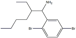 2-(1-amino-2-ethylhexyl)-1,4-dibromobenzene Struktur