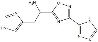 2-(1H-imidazol-4-yl)-1-[3-(4H-1,2,4-triazol-3-yl)-1,2,4-oxadiazol-5-yl]ethan-1-amine Struktur