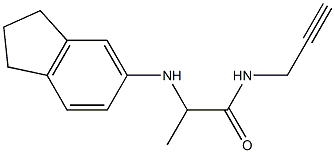 2-(2,3-dihydro-1H-inden-5-ylamino)-N-(prop-2-yn-1-yl)propanamide Struktur