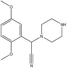 2-(2,5-dimethoxyphenyl)-2-(piperazin-1-yl)acetonitrile Struktur