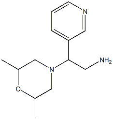 2-(2,6-dimethylmorpholin-4-yl)-2-pyridin-3-ylethanamine Struktur