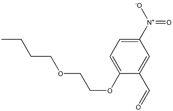 2-(2-butoxyethoxy)-5-nitrobenzaldehyde Struktur