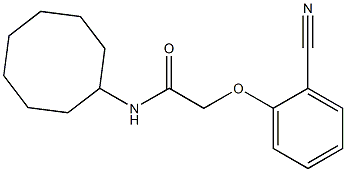 2-(2-cyanophenoxy)-N-cyclooctylacetamide Struktur