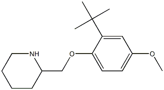 2-(2-tert-butyl-4-methoxyphenoxymethyl)piperidine Struktur