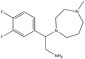 2-(3,4-difluorophenyl)-2-(4-methyl-1,4-diazepan-1-yl)ethan-1-amine Struktur