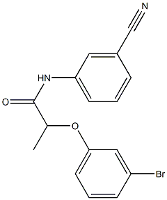 2-(3-bromophenoxy)-N-(3-cyanophenyl)propanamide Struktur