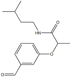 2-(3-formylphenoxy)-N-(3-methylbutyl)propanamide Struktur