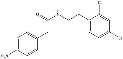 2-(4-aminophenyl)-N-[2-(2,4-dichlorophenyl)ethyl]acetamide Struktur