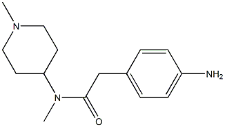 2-(4-aminophenyl)-N-methyl-N-(1-methylpiperidin-4-yl)acetamide Struktur