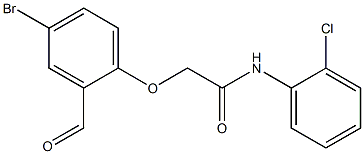 2-(4-bromo-2-formylphenoxy)-N-(2-chlorophenyl)acetamide Struktur