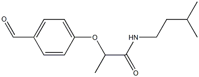 2-(4-formylphenoxy)-N-(3-methylbutyl)propanamide Struktur