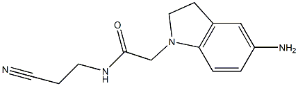 2-(5-amino-2,3-dihydro-1H-indol-1-yl)-N-(2-cyanoethyl)acetamide Struktur