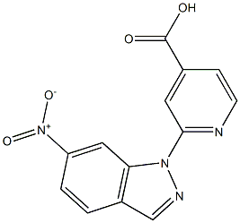 2-(6-nitro-1H-indazol-1-yl)pyridine-4-carboxylic acid Struktur