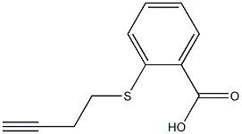 2-(but-3-ynylthio)benzoic acid Struktur