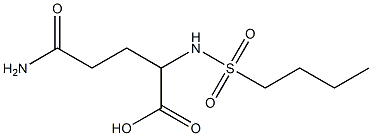 2-(butane-1-sulfonamido)-4-carbamoylbutanoic acid Struktur