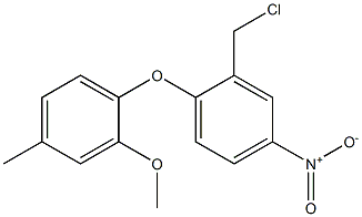 2-(chloromethyl)-1-(2-methoxy-4-methylphenoxy)-4-nitrobenzene Struktur