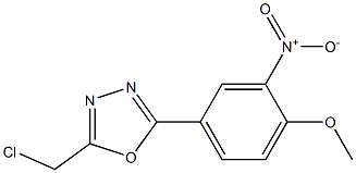 2-(chloromethyl)-5-(4-methoxy-3-nitrophenyl)-1,3,4-oxadiazole Struktur