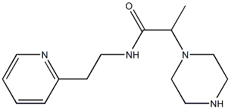 2-(piperazin-1-yl)-N-[2-(pyridin-2-yl)ethyl]propanamide Struktur