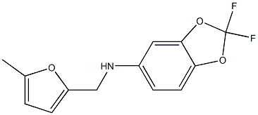 2,2-difluoro-N-[(5-methylfuran-2-yl)methyl]-2H-1,3-benzodioxol-5-amine Struktur