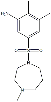 2,3-dimethyl-5-[(4-methyl-1,4-diazepane-1-)sulfonyl]aniline Struktur