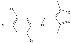 2,4,5-trichloro-N-[(3,5-dimethyl-1,2-oxazol-4-yl)methyl]aniline Struktur