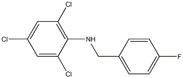 2,4,6-trichloro-N-[(4-fluorophenyl)methyl]aniline Struktur