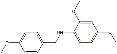 2,4-dimethoxy-N-[(4-methoxyphenyl)methyl]aniline Struktur