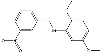 2,5-dimethoxy-N-[(3-nitrophenyl)methyl]aniline Struktur