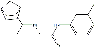 2-[(1-{bicyclo[2.2.1]heptan-2-yl}ethyl)amino]-N-(3-methylphenyl)acetamide Struktur