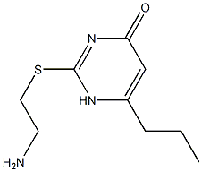 2-[(2-aminoethyl)sulfanyl]-6-propyl-1,4-dihydropyrimidin-4-one Struktur