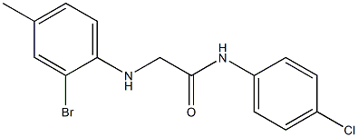 2-[(2-bromo-4-methylphenyl)amino]-N-(4-chlorophenyl)acetamide Struktur