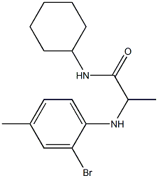 2-[(2-bromo-4-methylphenyl)amino]-N-cyclohexylpropanamide Struktur