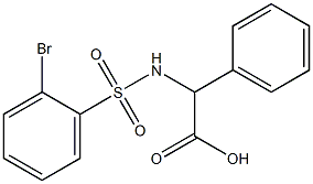 2-[(2-bromobenzene)sulfonamido]-2-phenylacetic acid Struktur