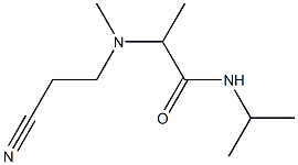 2-[(2-cyanoethyl)(methyl)amino]-N-(propan-2-yl)propanamide Struktur