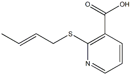 2-[(2E)-but-2-enylthio]nicotinic acid Struktur