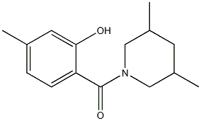 2-[(3,5-dimethylpiperidin-1-yl)carbonyl]-5-methylphenol Struktur