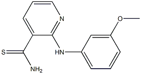 2-[(3-methoxyphenyl)amino]pyridine-3-carbothioamide Struktur