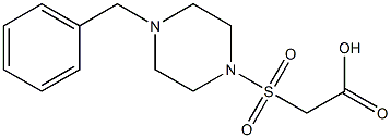 2-[(4-benzylpiperazine-1-)sulfonyl]acetic acid Struktur