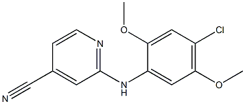 2-[(4-chloro-2,5-dimethoxyphenyl)amino]isonicotinonitrile Struktur