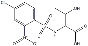 2-[(4-chloro-2-nitrobenzene)sulfonamido]-3-hydroxybutanoic acid Struktur