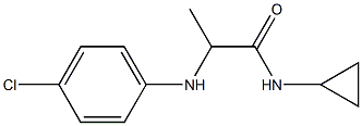 2-[(4-chlorophenyl)amino]-N-cyclopropylpropanamide Struktur