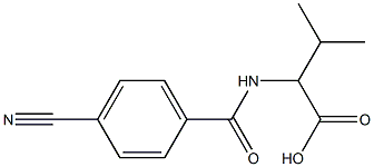 2-[(4-cyanobenzoyl)amino]-3-methylbutanoic acid Struktur