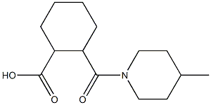 2-[(4-methylpiperidin-1-yl)carbonyl]cyclohexanecarboxylic acid Struktur