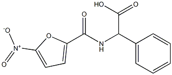 2-[(5-nitrofuran-2-yl)formamido]-2-phenylacetic acid Struktur